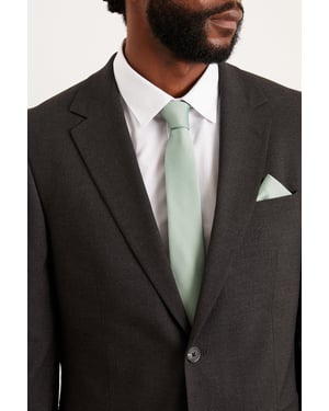 Sage Tie And Pocket Square Set