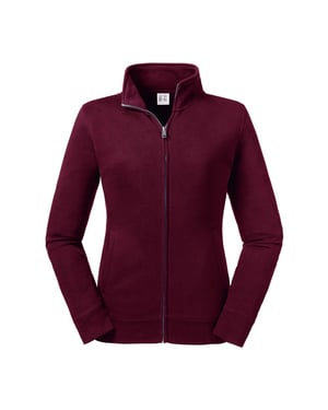 Russell Womens/Ladies Authentic Sweat Jacket (Burgundy)