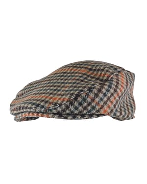 Traditionell rutig tweedkeps för herrar - Sock Snob - Newsboy Style - GL228 Röd / Grön