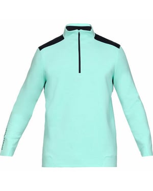 Under Armour Storm Play Off Mens Cold Gear Loose Turquoise Golf Top 1325277 361
