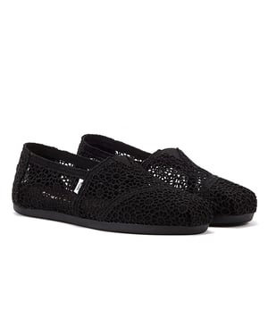 TOMS Apargata Crochet zwarte dames Espadrilles