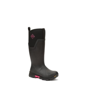 Muck Laarzen Arctic Ice Tall Rubber Zwart/Hot Roze Wellington Laarzen