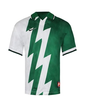 Nike Vit/Grön T-shirt med krage för herrar