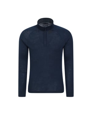 Mountain Warehouse Heren Merino II Base Layer Top (Marine)