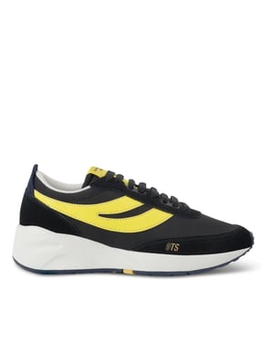 Superga Unisex Training 9TS Slim Suede Trainers voor Volwassenen (Zwart/Zonnebloem/Navy)