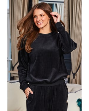 Marley Black Super Soft Rib Sweatshirt