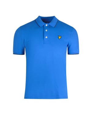 Lyle & Scott Tipped Collar Spring Blue Polo Shirt