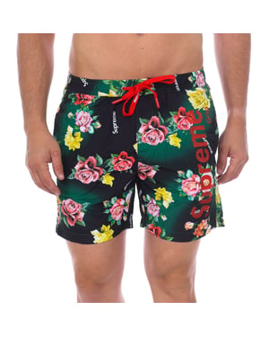 Men's Boxer Swimsuit Print Roses CM-30065-BP