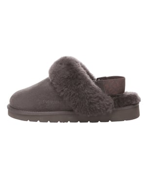 EVER AU Women Pelican Removable Strap Slingback Slippers - Chocolate