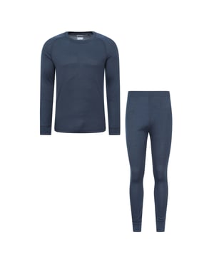 Mountain Warehouse Heren Talus Thermische Base Layer Set (Marine)
