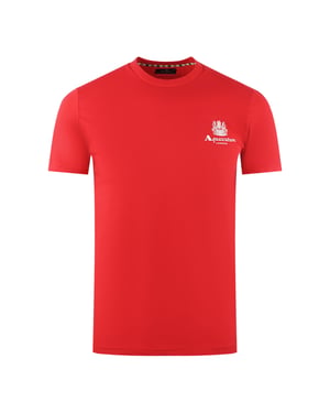 Aquascutum London Aldis Brand Logo On Chest Red T-Shirt
