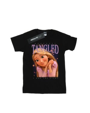 Disney Mens Tangled Rapunzel Montage T-Shirt (Black)