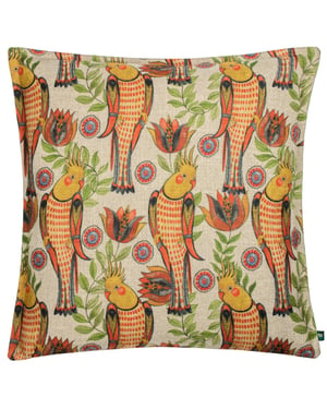 Wylder Tropics Akamba Cockatiels Tropical Cushion Cover