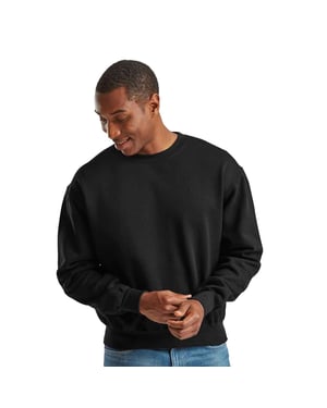 Fruit of the Loom Heren Superkatoenen Sweatshirt (Zwart)