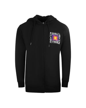 Cavalli Class Aysmmetric Box Design Svart Zip-Up Hoodie