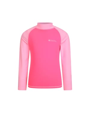 Mountain Warehouse Rash Top met lange mouwen voor kinderen/Kinderen (Bubblegum Roze)