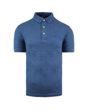 Eden Park Katoen Heren Blauw Poloshirt