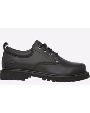 Skechers Tom Cats Svarta Lädersnörskor För Män