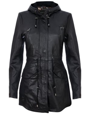 Womens Mid Length Hooded Parka Jacket-Oakengates