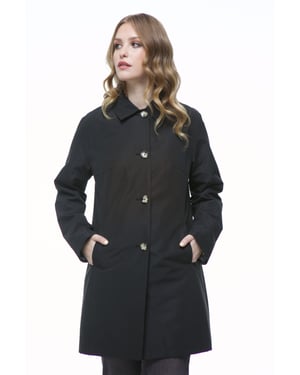 Jennifer Single Breasted Basic Mac in Black