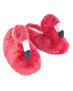Ladies Flamingo Tofflor | Nyhet Funky Tofflor med mjuk sula för kvinnor - Rosa