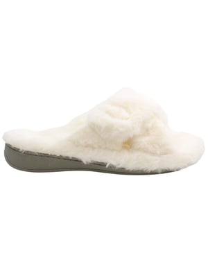Vionic Indulge Relax Plush Womens White Slippers