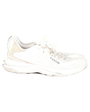 Lanvin L-I Veterschoenen in Witte Mesh