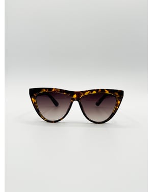 Flat Top Round Sunglasses in Tortoise