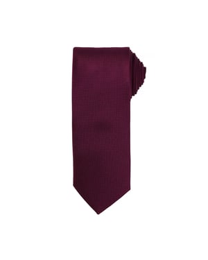 Premier Heren Micro Waffle Formal Work Tie (Pakket van 2) (Aubergine)