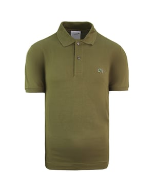 Lacoste Classic Fit herr pikétröja i kaki