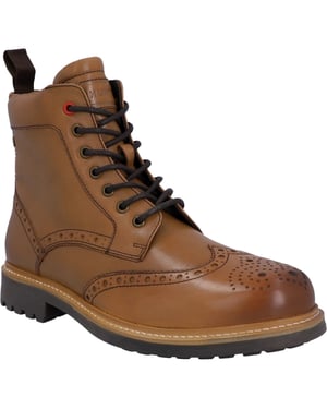 Hunter Cawdor Leer Heren Tan Brogues Schoenen