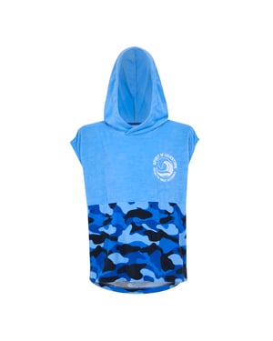 Regatta Childrens/Kids II Camo Hooded Towel (Elysium Blue)