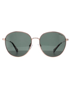 Polaroid Ronde Unisex Goud Koper Groen Gepolariseerd PLD 6215/S/X