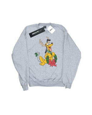 Disney Heren Pluto Kerstmis Rendier Sweatshirt (Sportgrijs)