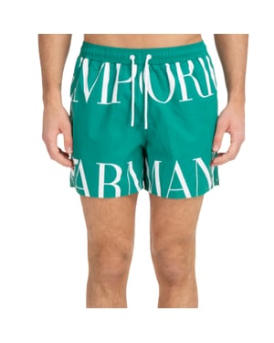 Emporio Armani herrbaddräkt med originallogotyp