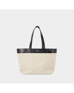 East West Shopper Bag - AMI Paris - Linne - Beige