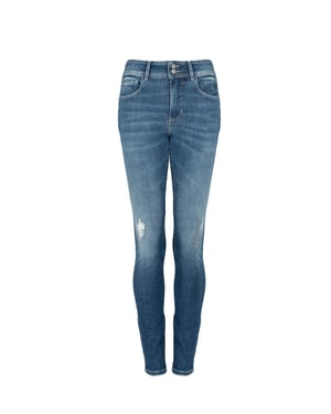 Guess Jeans Skinny Hög Dam Blå