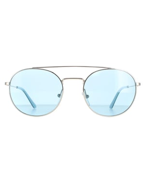 Calvin Klein zonnebril CK18116S 046 Nikkel vast lichtblauw