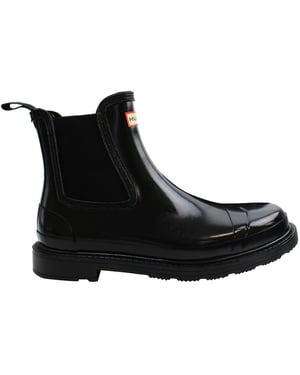 Hunter Commando Chelsea Gloss Dames Zwart