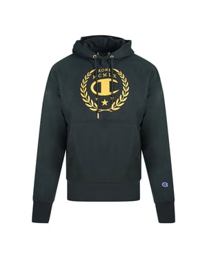 Champion Rome Logotyp Svart Huvtröja