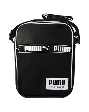 Puma Sportwear Campus Unisex Black Shoulder Adjustable Bag