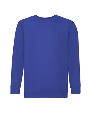 Fruit Of The Loom Childrens Unisex Set In Sleeve Sweatshirt (Royaal Blauw)