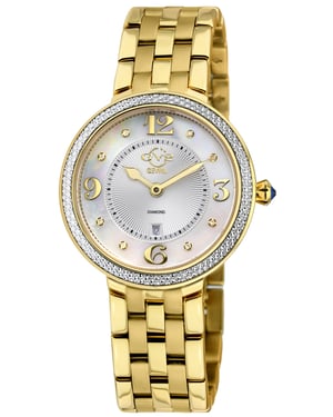 GV2 Womens Verona Swiss Quartz Diamond Stainless Steel Watch