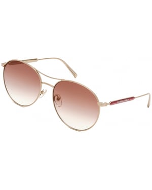 Longchamp Zonnebril Roségoud / Kleurverloop Rood