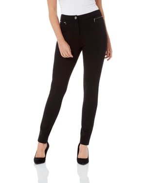 Zip Detail Stretch Trouser