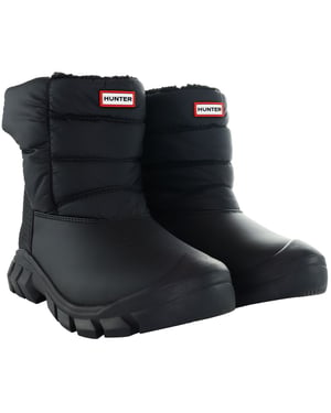 Hunter Interpid Kids Black Snow Boots