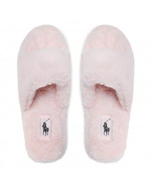 Ralph Lauren Fur Slide Pink Womens Slippers