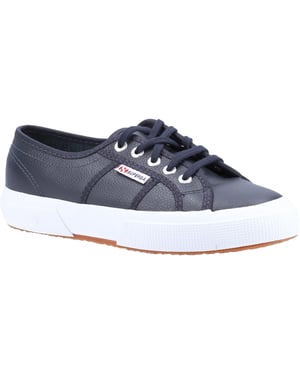 Superga 2750 Leren Heren Blauw Navy Trainers
