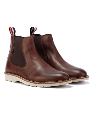 Ben Sherman Hampton läder herrkängor vinröd