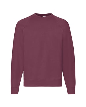 Fruit of the Loom Unisex klassisk raglansweatshirt för vuxna (Bourgogne)